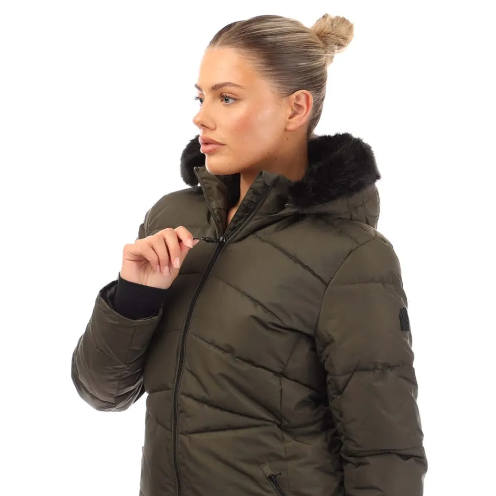 Dare 2b Striking III Padded Parka Jacket in Green