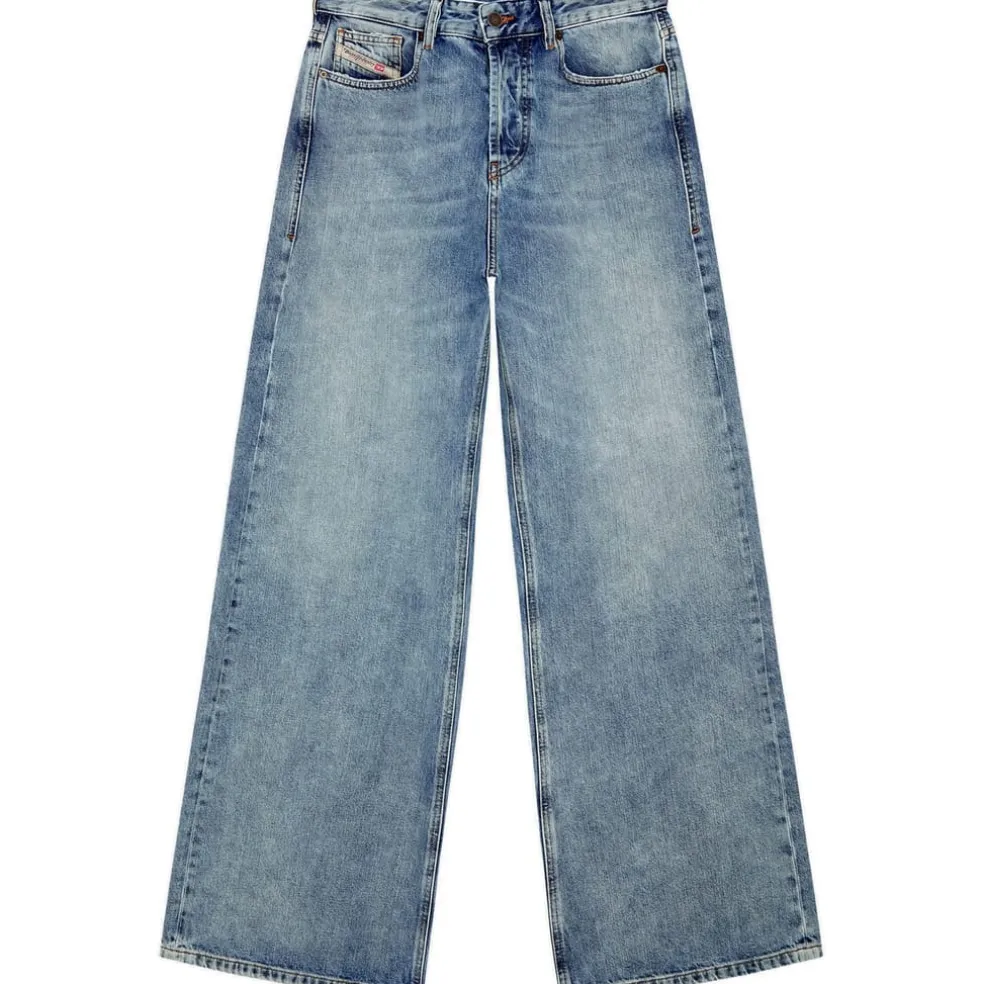 Diesel D Sire Wide Leg Jeans in Blue