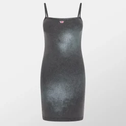 Diesel Hopy N2 Spaghetti Strap Mini Slip Dress in Black