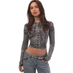 Diesel T-Clau-N1 Top in Grey