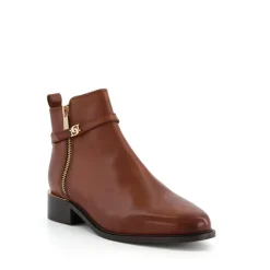 Dune London Buckle Trim Ankle Boots in Brown