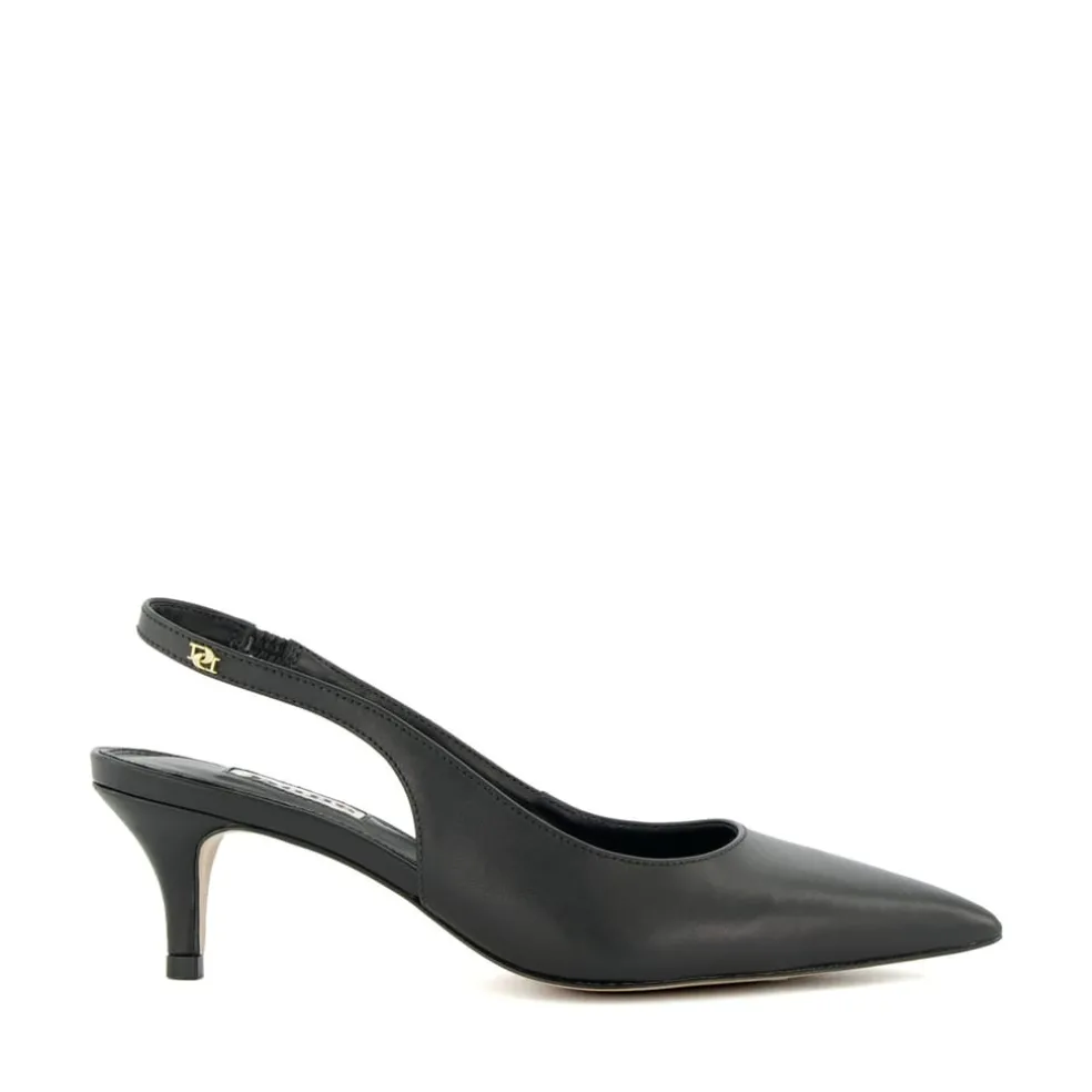 Dune London Capitol Kitten Pumps in Black