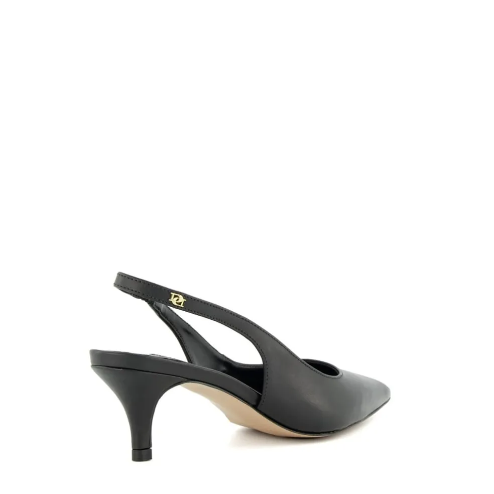 Dune London Capitol Kitten Pumps in Black