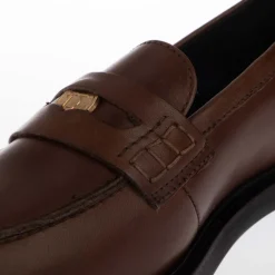 Dune London Grouped Penny Loafers in Brown