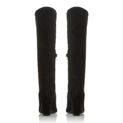 Dune London High Block Heel Pointed Toe Boots in Black