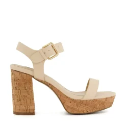 Dune London Jarell Platform Sandals in Ecru