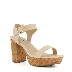 Dune London Jarell Platform Sandals in Ecru