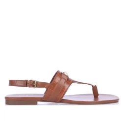 Dune London Langley Toe Post Snaffle Sandals in Tan