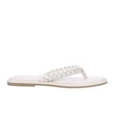 Dune London Loxx Plait Toe Post Sandals in Ecru