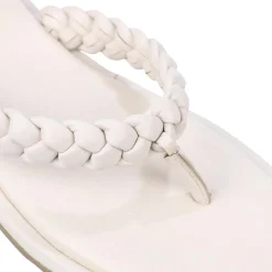 Dune London Loxx Plait Toe Post Sandals in Ecru