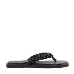Dune London Loxx Plait Toe Post Sandals in Black