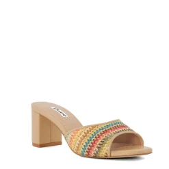 Dune London Multicolour Rainbow Crochet Mule Sandals in Multi colour
