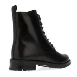 Dune London Prestin Lace-Up Leather Boots in Black