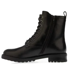 Dune London Prestin Lace-Up Leather Boots in Black