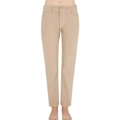 Emporio Armani EA7 5 Pocket Regular Fit Straight Leg Trousers in Brown