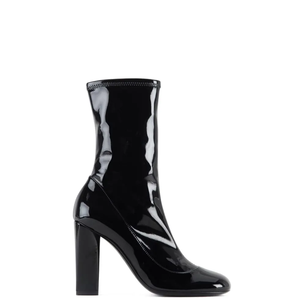 Emporio Armani EA7 Chelsea Block Heel Boots in Black