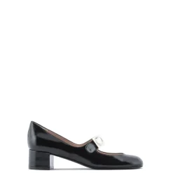 Emporio Armani EA7 Decollt Mary Janes Block Heel Pumps in Black