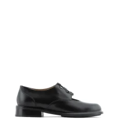 Emporio Armani EA7 Laced Oxford Block Heel Shoes in Black