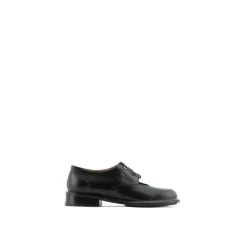 Emporio Armani EA7 Laced Oxford Block Heel Shoes in Black