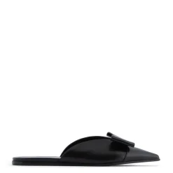 Emporio Armani EA7 Nappa Flat Mules in Black
