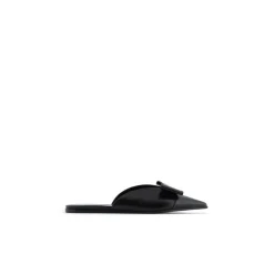 Emporio Armani EA7 Nappa Flat Mules in Black
