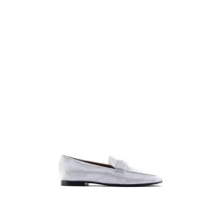Emporio Armani EA7 Penny Moccasin Loafers in Silver