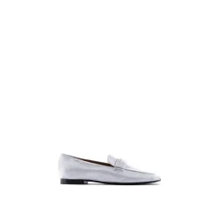 Emporio Armani EA7 Penny Moccasin Loafers in Silver