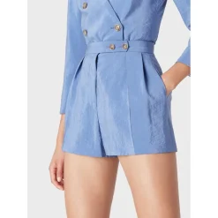 Emporio Armani EA7 Relaxed Wide Leg Shorts in Blue