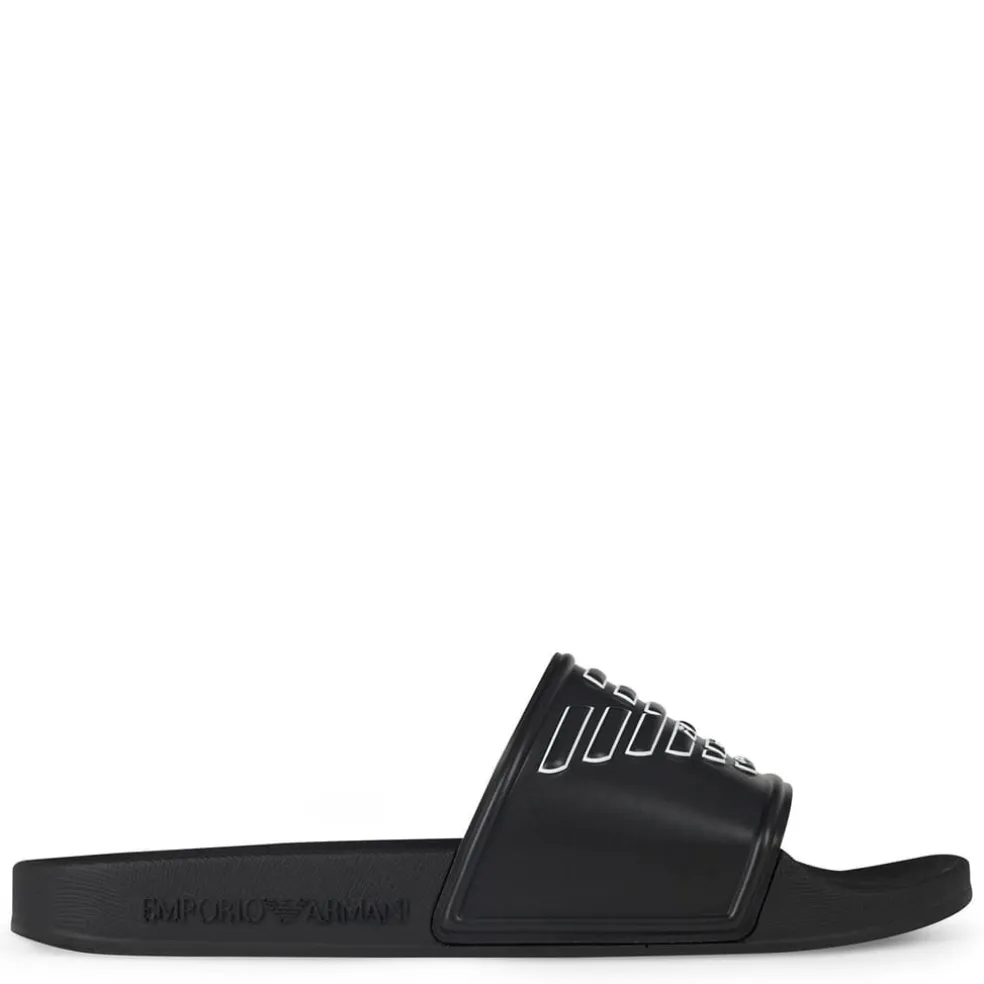 Emporio Armani EA7 Sliders in Black