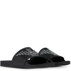 Emporio Armani EA7 Sliders in Black