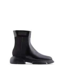 Emporio Armani EA7 Spazolat Chelsea Boots with Block Heel in Black