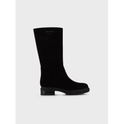 Emporio Armani EA7 Velour Boots in Black