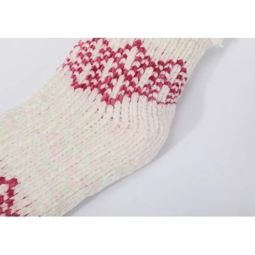Firetrap Chenille Crew Socks in Pink