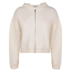 Firetrap Cropped Hooded Relaxed Fit Sweatshirt in Cream