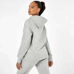 Firetrap Large Logo Hoodie in Grey