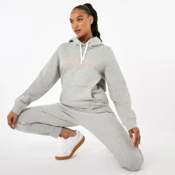 Firetrap Large Logo Hoodie in Grey