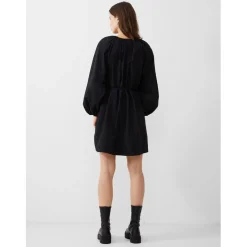 French Connection Alora V-Neck Mini A-Line Dress in Black