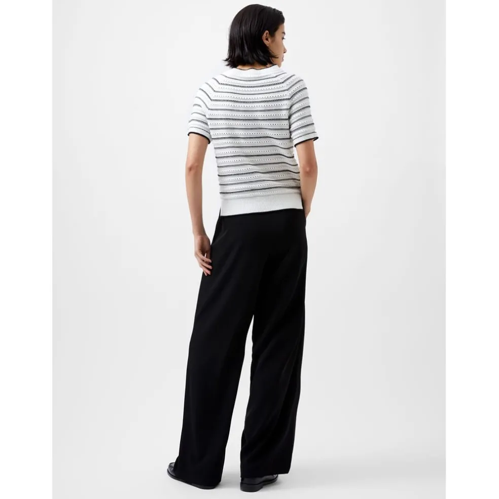 French Connection Crew Neck Regular Fit Sweater in White