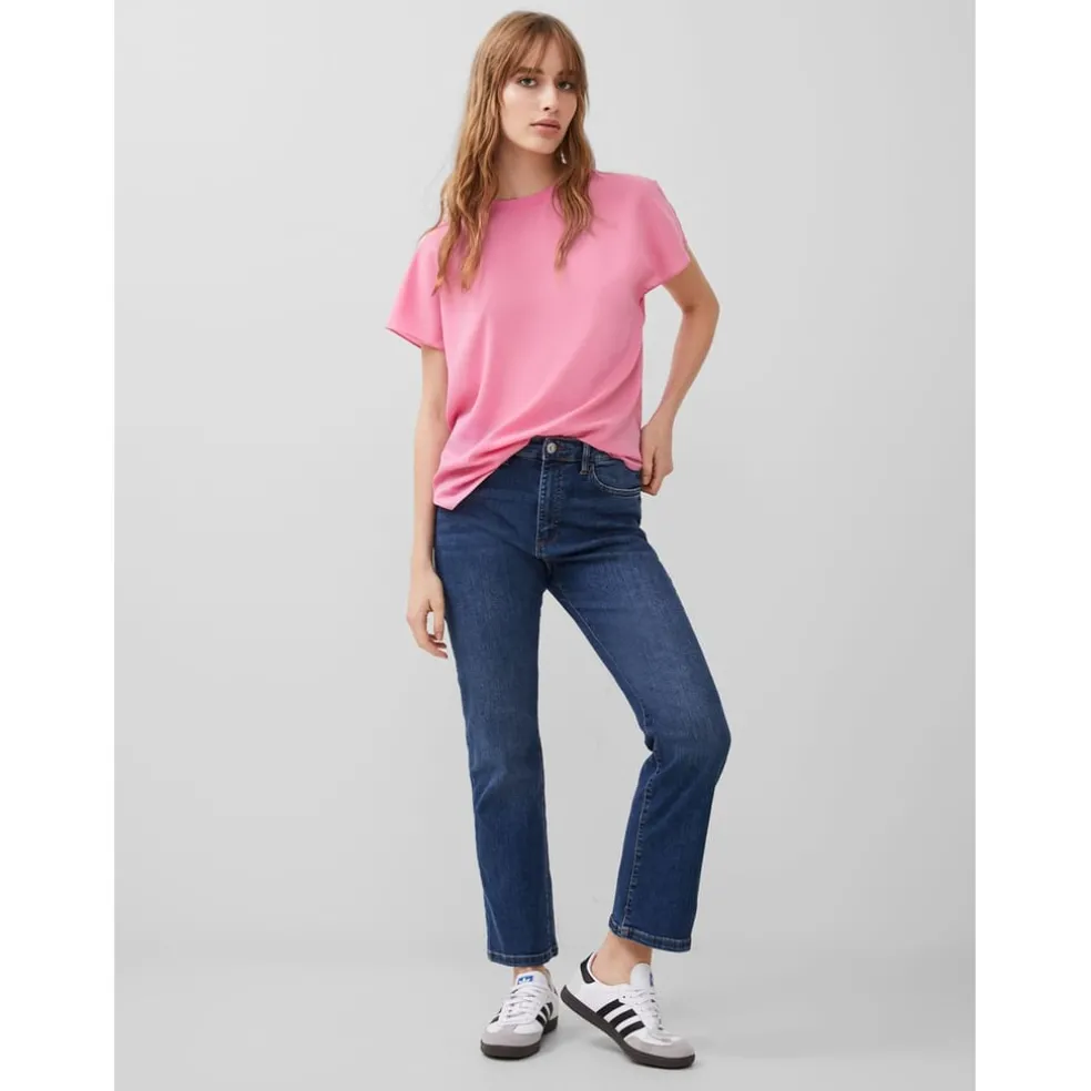 French Connection Crew Neck Regular Fit Short Sleeve T-Shirt in Red