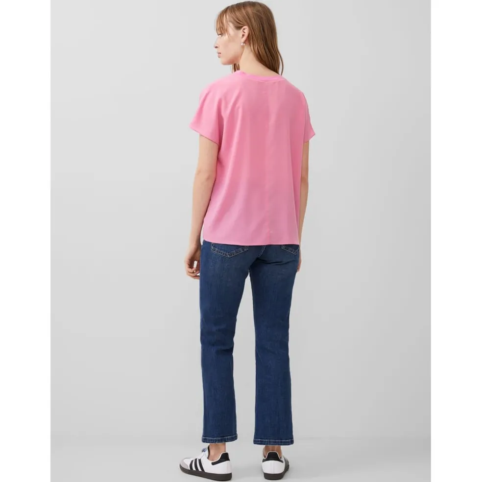 French Connection Crew Neck Regular Fit Short Sleeve T-Shirt in Red