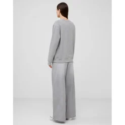 French Connection Crew Neck Relaxed Fit Lettering Sweatshirt in Grey