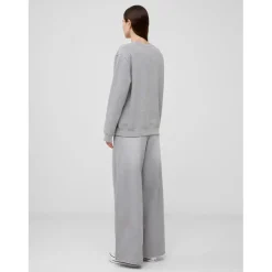 French Connection Crew Neck Relaxed Fit Lettering Sweatshirt in Grey