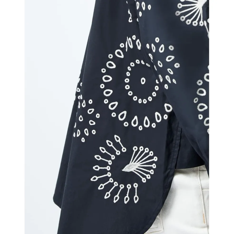 French Connection Embossed Shirt in Black