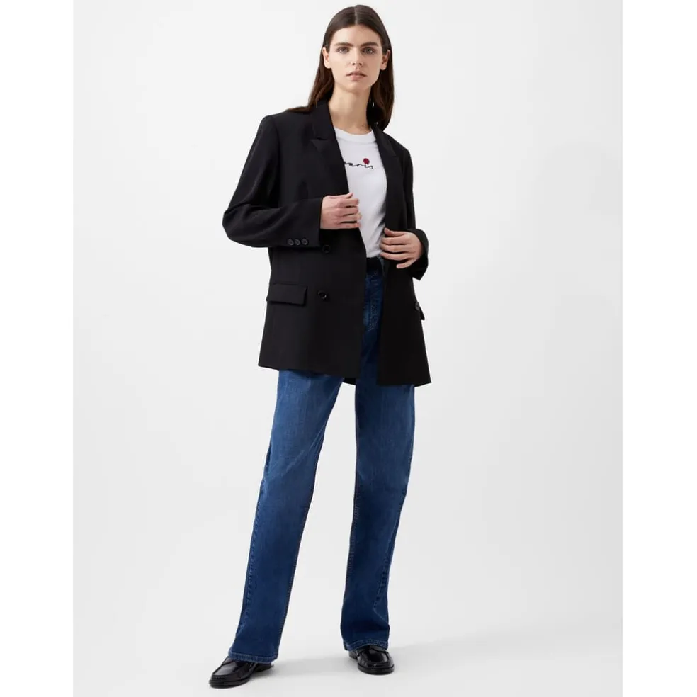 French Connection Harrie Relaxed Fit Blazer in Black