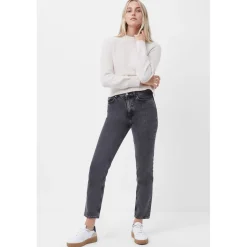 French Connection Lily Crew Neck Relaxed Fit Sweater in White