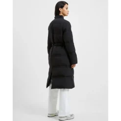 French Connection Long Shawl Neck Relaxed Fit Coat in Black