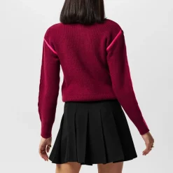French Connection Long Sleeve Ribbed Sweater in Pink