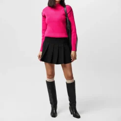 French Connection Long Sleeve Ribbed Sweater in Pink