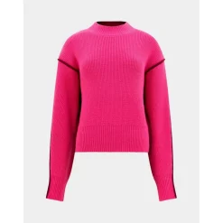 French Connection Long Sleeve Ribbed Sweater in Pink