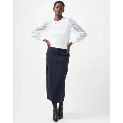 French Connection Luvvy Crew Neck Regular Fit Sweater in White
